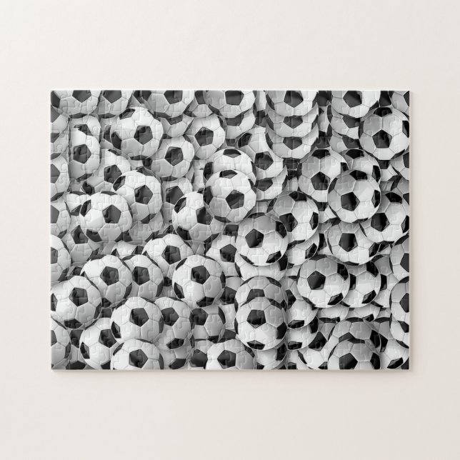 Puzzle de photo de ballons de football (Horizontal)