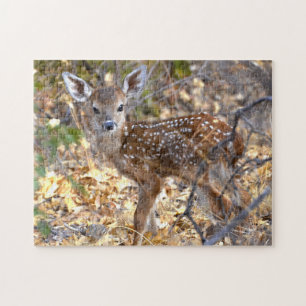 Puzzle de photo de bébé cerf doux et adorable / fa