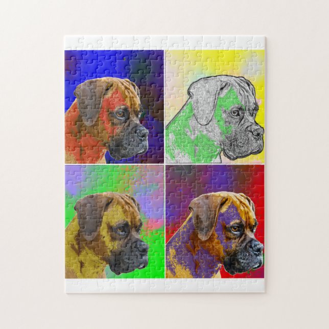 Puzzle de photo de boxeur avec la boîte-cadeau (Vertical)