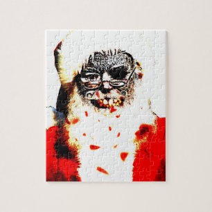 Puzzle de photo de Père Noël 8x10 de zombi avec