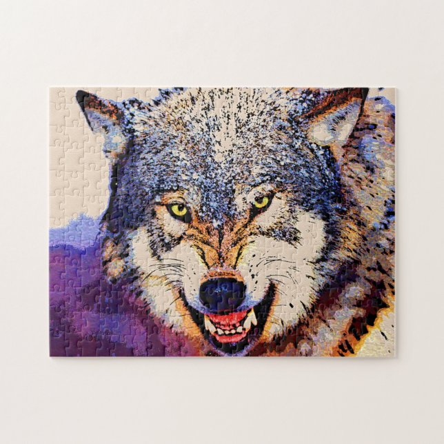 Puzzle de PLAN RAPPROCHÉ de LOUP (Horizontal)
