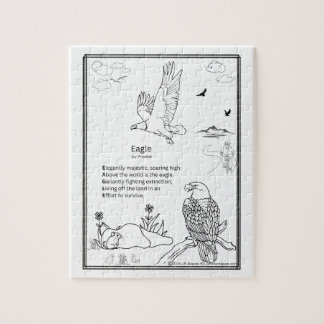 Puzzle de poème acrostiche d'aigle, 8x10 po 110 pi