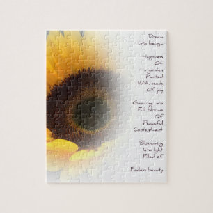 Puzzle de poème du rêve de tournesol avec tin