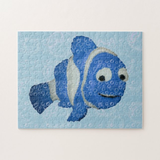 Puzzle de poisson bleu (Horizontal)