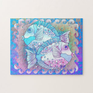 Puzzle de poisson bleu
