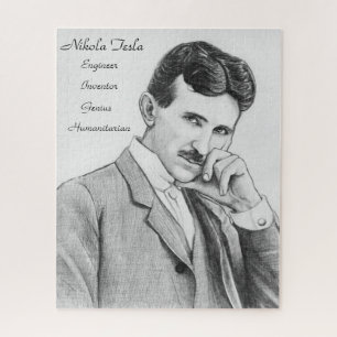 Puzzle de portrait de Nikola Tesla 520 morceaux