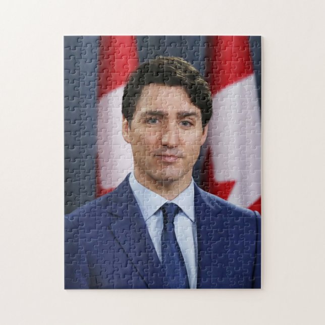 Puzzle de portrait du Premier ministre Justin Trud (Vertical)