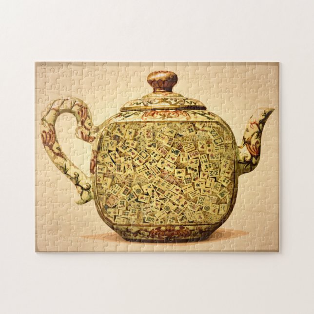 Puzzle de pot de thé d'heure-milliampère Jongg (Horizontal)