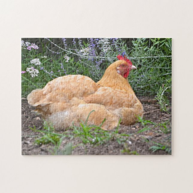 Puzzle de poulet du jour brillant (Horizontal)