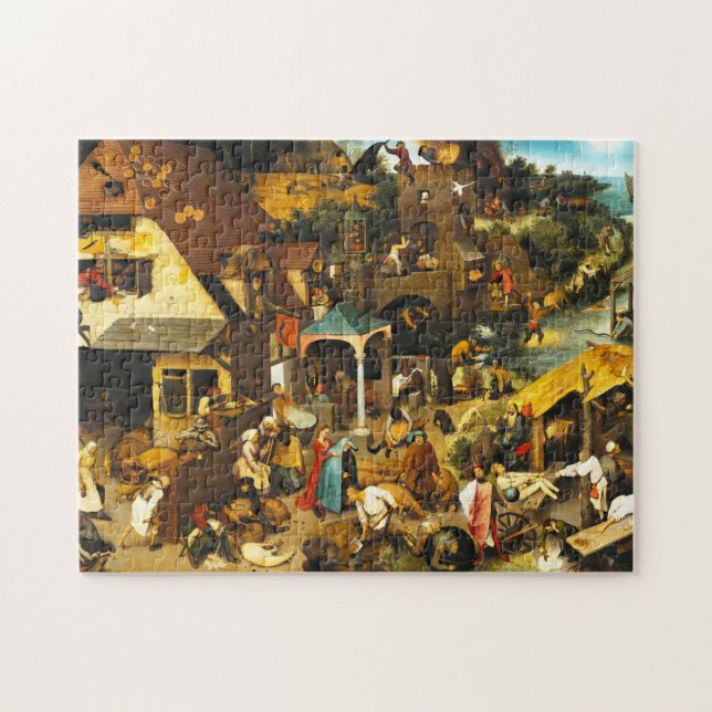 Puzzle de proverbes de Pieter Bruegel (Horizontal)
