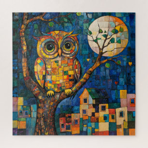 Puzzle de puzzle de hibou de couleur riche