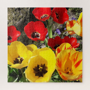 Puzzle de puzzle jaune et rouge