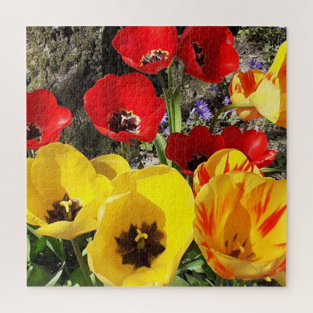 Puzzle de puzzle jaune et rouge (Vertical)