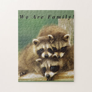 Puzzle de Racoon de famille