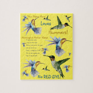 Puzzle de recette de nectar de colibri