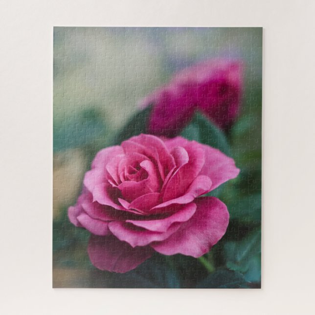 Puzzle de roses roses en forme de Jigsay (Vertical)