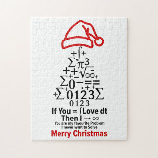 Puzzle de sapin de Noël mathématique - Cadeau roma