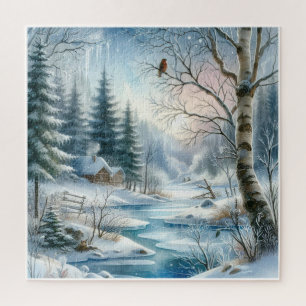 Puzzle de scène hivernale