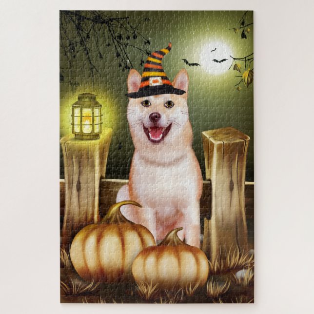 Puzzle de Shiba Inu Halloween (Vertical)