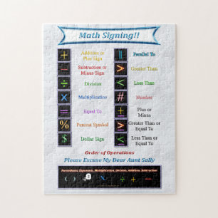 Puzzle de signature de maths