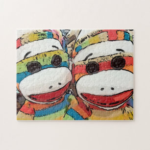 Puzzle de singe de chaussette