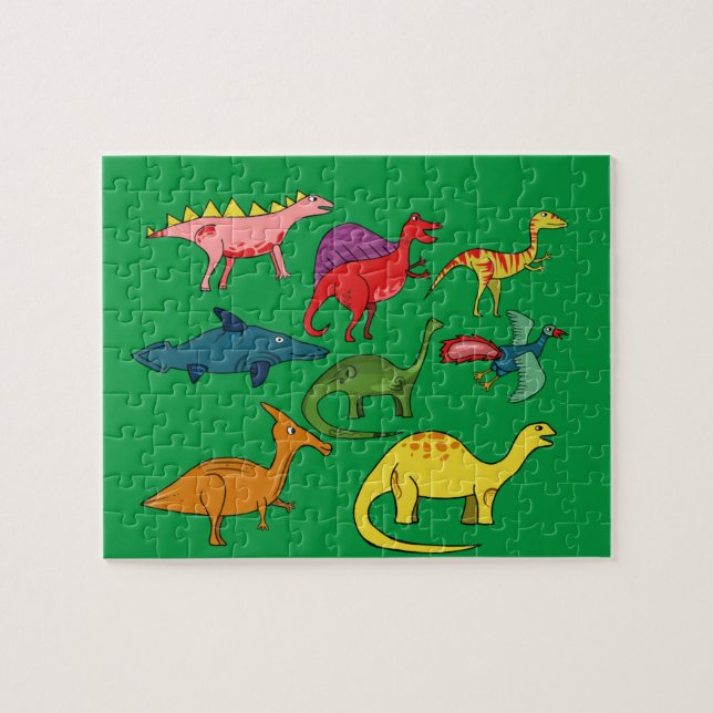 Puzzle de sol pour enfants Dinosaures (Horizontal)