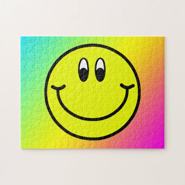 Puzzle de sourire heureux d'arc-en-ciel d'Emoji de (Horizontal)