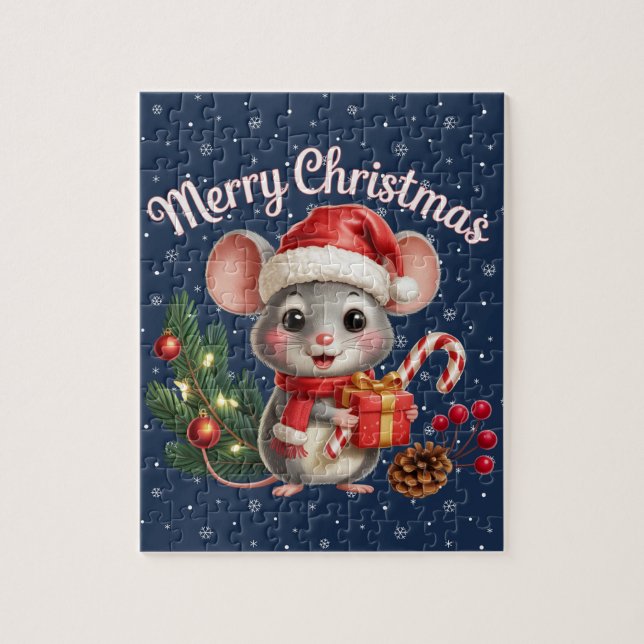 Puzzle de souris de Noël (Vertical)