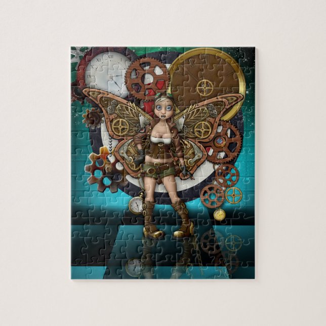 Puzzle de Steampunk avec la boîte-cadeau (Vertical)