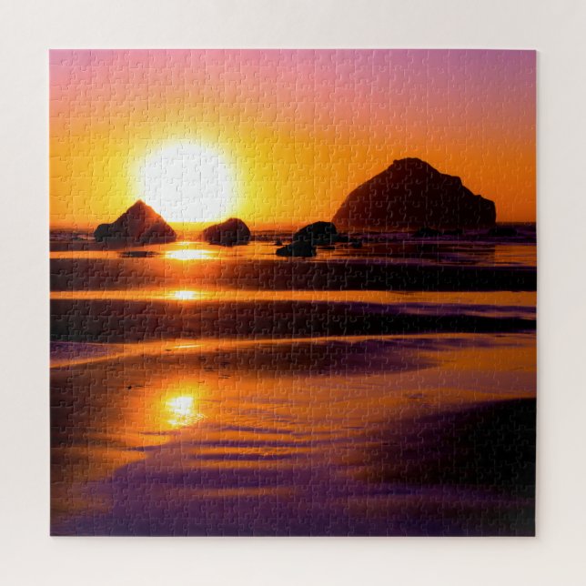 Puzzle de Sunset Ocean difficile et dynamique (Vertical)