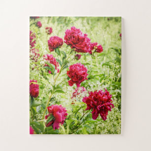 Puzzle De superbes fleurs de pivoines surdimensionnées