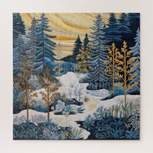 Puzzle de surface de neige en hiver