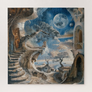 Puzzle de surréalisme à l'aquarelle