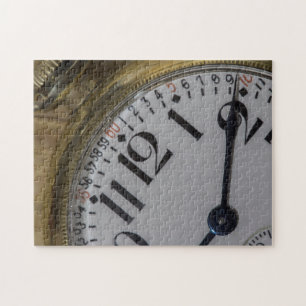 Puzzle de surveillance de poche or Vintage antique