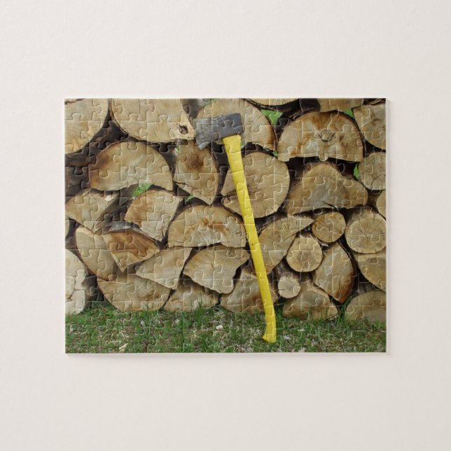 Puzzle de tas de bois et de hache (Horizontal)