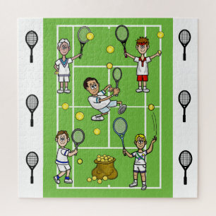 Puzzle de tennis drôle pour hommes