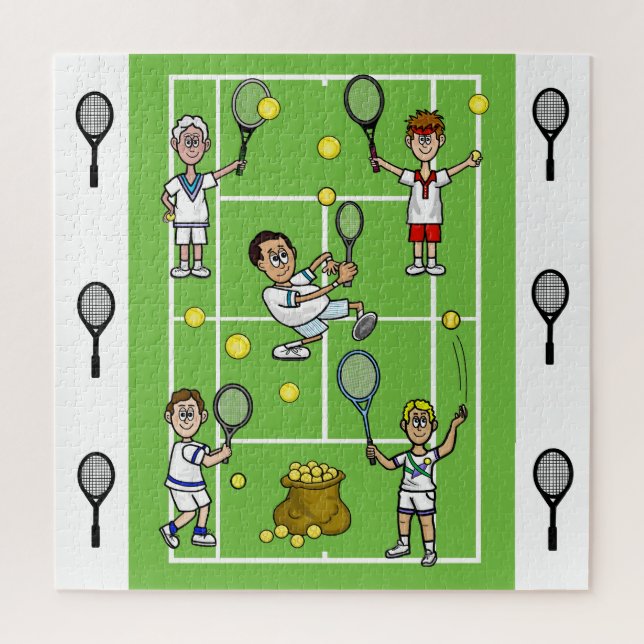 Puzzle de tennis drôle pour hommes (Vertical)