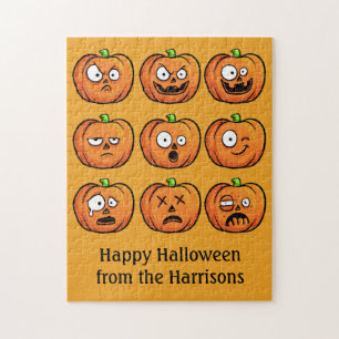 Puzzle de texte personnalisé Citrouille d'Hallowee