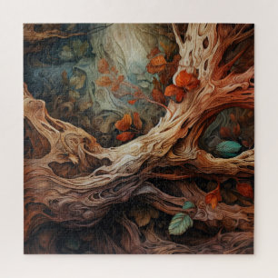 Puzzle de texture en bois Abstrait