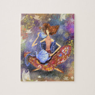 Puzzle de thé pour fille - I Love Tea - Peinture