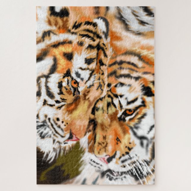Puzzle de tigre en couple (Vertical)