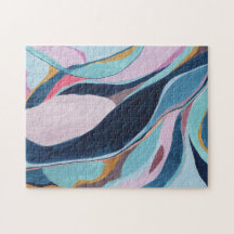 Puzzle de toile abstraite aquarelle colorée