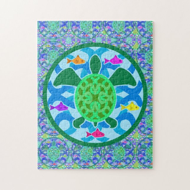 Puzzle de tortue de mer verte (Vertical)