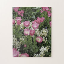 Puzzle de tulipe rose