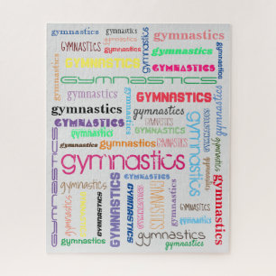 Puzzle de typographie gymnastique