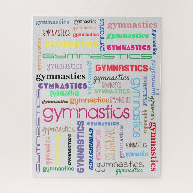 Puzzle de typographie gymnastique (Vertical)