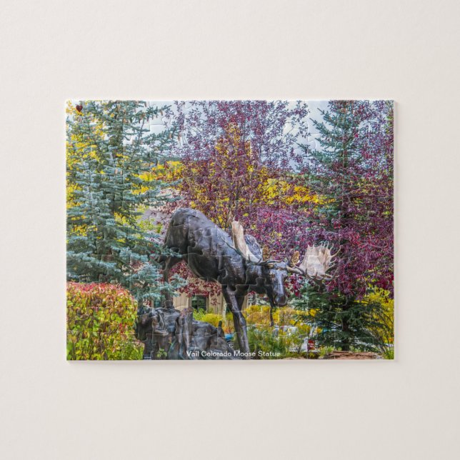 Puzzle de Vail Colorado Statue de Betty Moose (Horizontal)