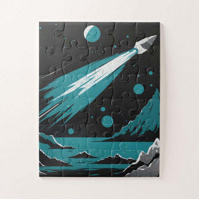 Puzzle de vaisseau spatial – Aventure cosmique (Vertical)