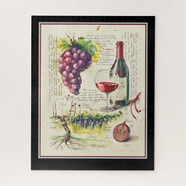 Puzzle de vin rouge (Vertical)