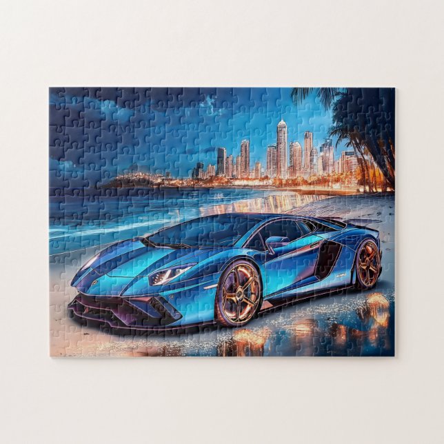 Puzzle de voiture de sport (Horizontal)